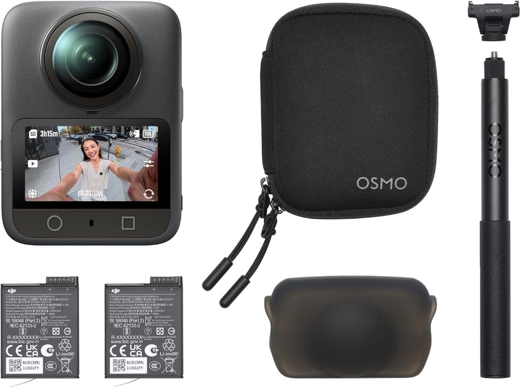 DJI Osmo 360 Combo – 360 Action Camera with 5.7K Video, FlowState Stab