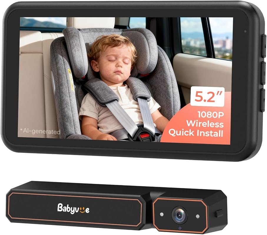 Babyvue BV6 Wireless Baby Car Camera – Fast Setup, No‑Wiring Installat