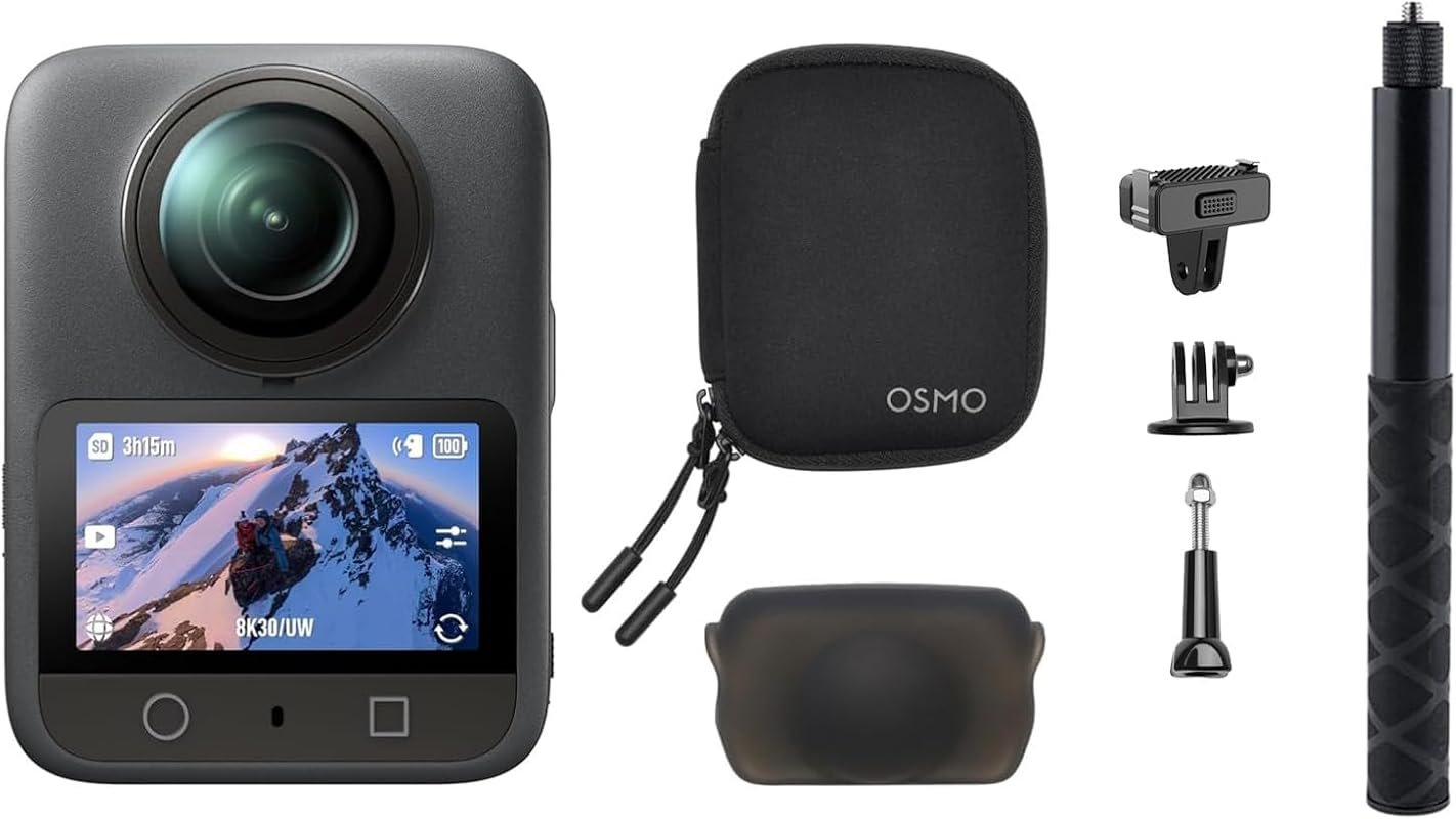 DJI Osmo 360 Skiing Combo – 360° action camera with stabilization, ski