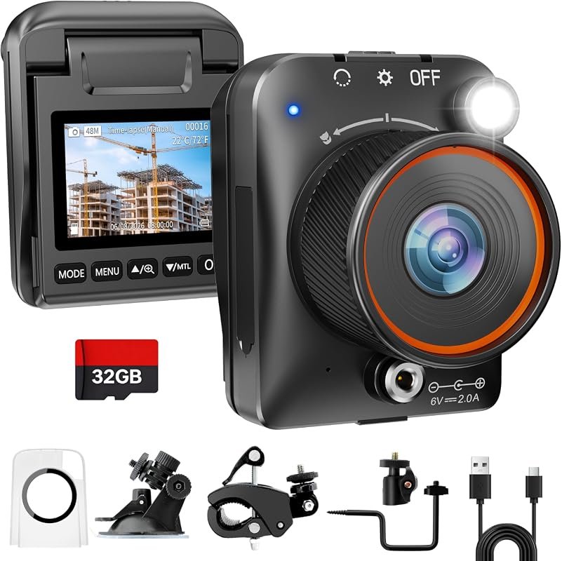 Dsoon 1296P 4K Time Lapse Camera, waterproof, 6‑month battery, 32 GB T