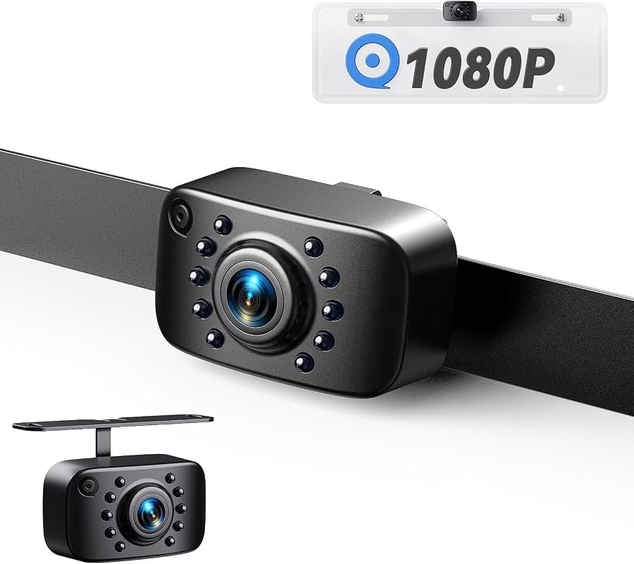 eRapta AGQT01 Backup Camera with AHD & CVBS, License Plate Lens, Dual 
