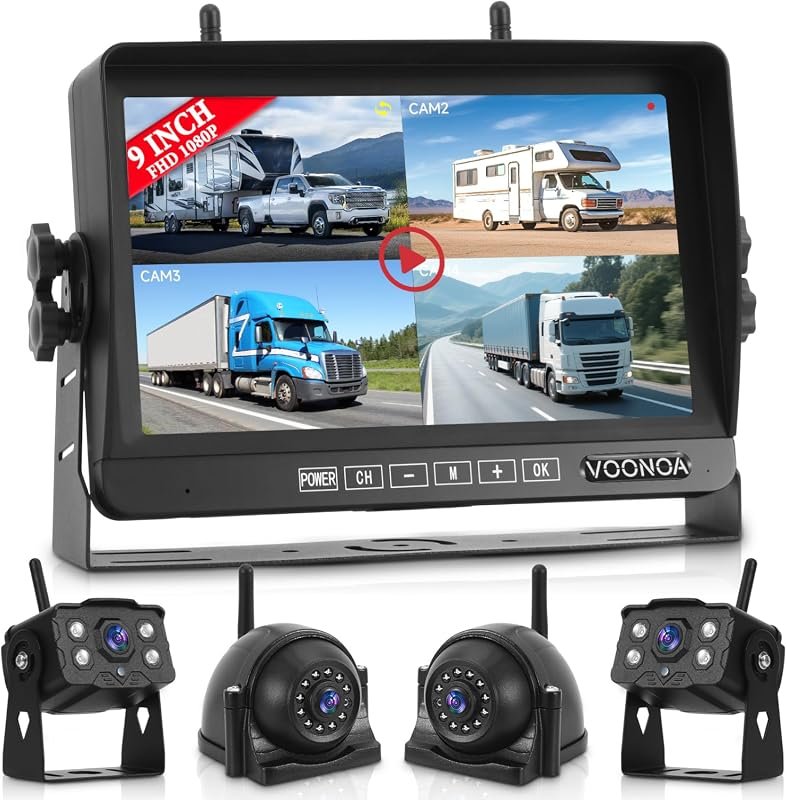 Wireless RV Backup Camera System for trucks, with plug‑and‑play instal