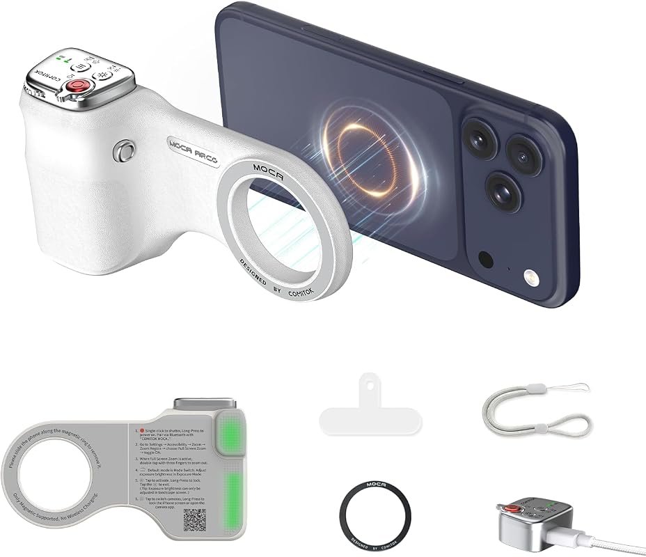 COMITOK MOCA ARCO Phone Camera Grip with rest, mount and detachable remote