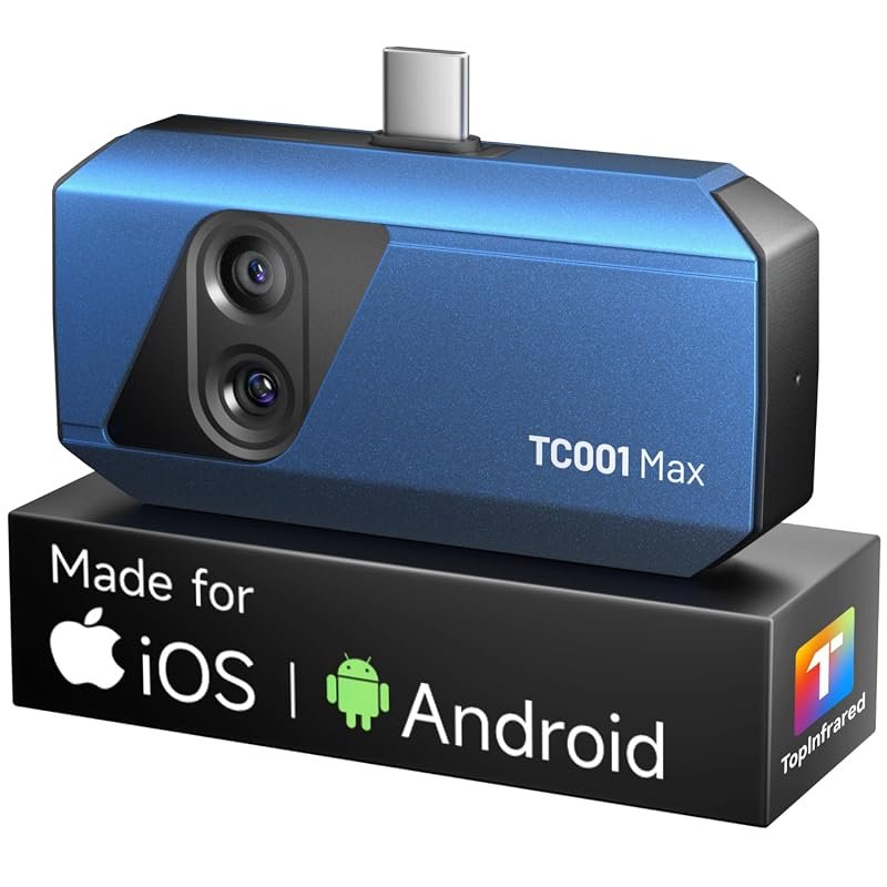 TOPDON TC001 Max Dual‑Lens Thermal Camera connects to USB‑C iPhone, iP
