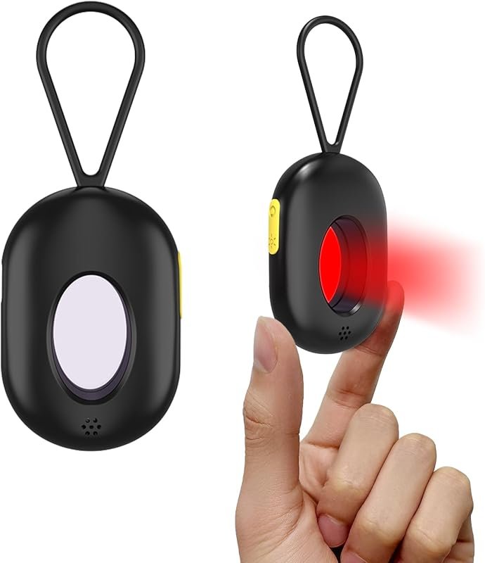 SecureLite 4-Mode Hidden Camera Detector includes anti-spy camera, insect detection, vibration alarm, LED flashlight and rechargeable battery
