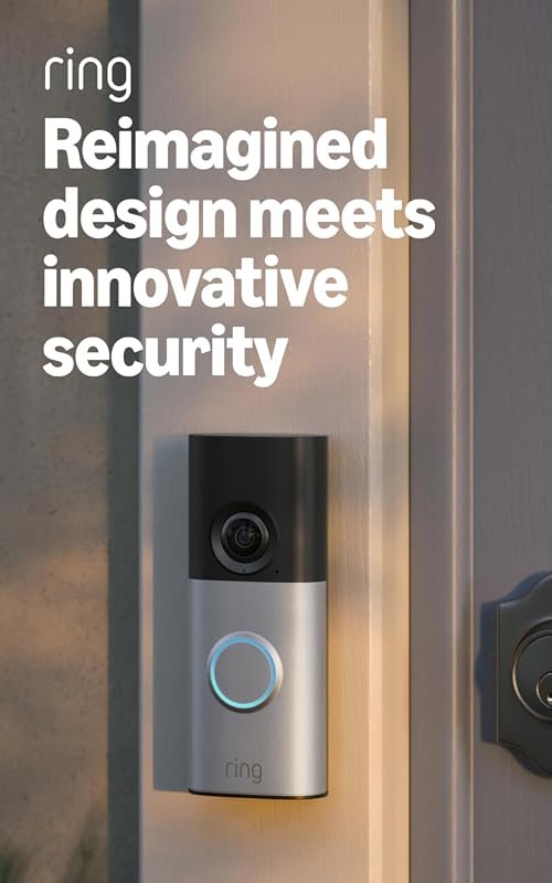 Ring Wired Doorbell 2K Plus – retinal 2K, wide-angle video, 6x zoom, n