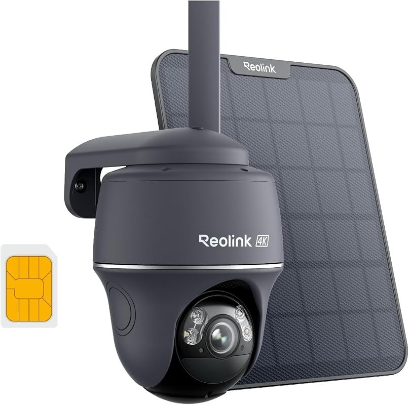 REOLINK 4K Solar Security Camera – Outdoor, 4G LTE Cellular, 4K Ultra‑
