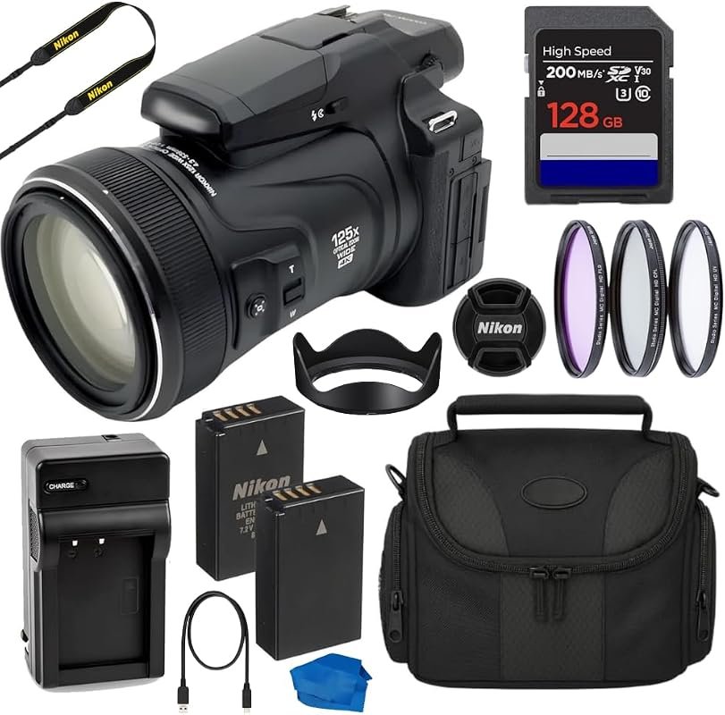 Nikon COOLPIX P1100 Digital Camera Bundle includes 128GB Extreme PRO S