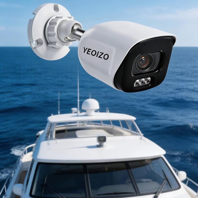 YEOIZO Marine Camera provides full‑color night vision, waterproof hous