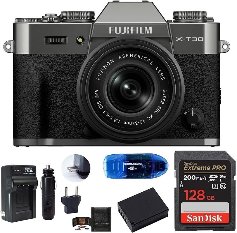 FUJIFILM X‑T30 III Mirrorless Camera Bundle with XC13‑33mm Lens, 128GB