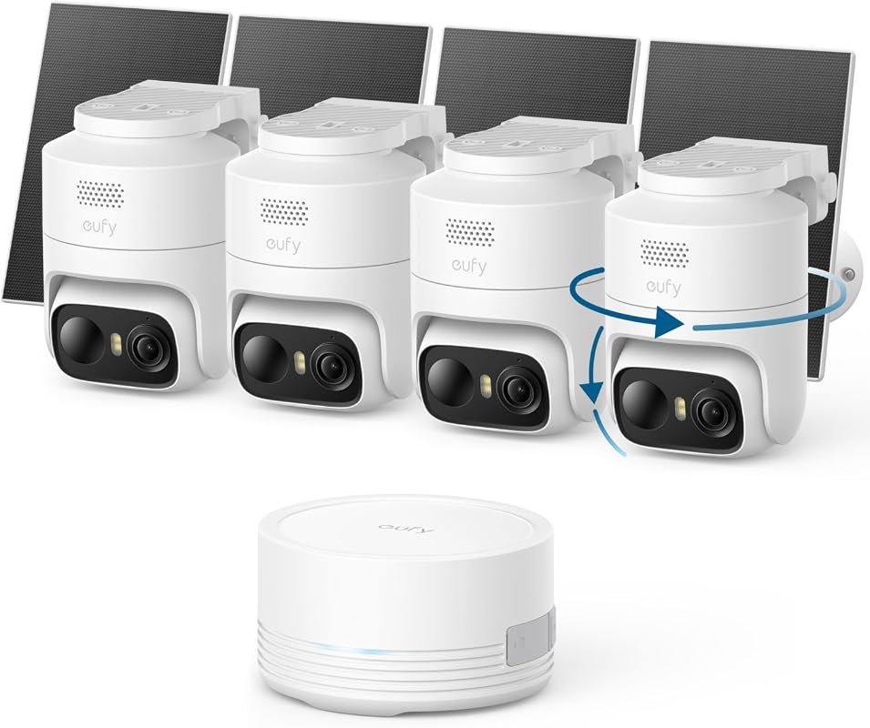 eufy C37 4‑Cam Security Kit offering 360° Pan‑Tilt Auto‑Tracking