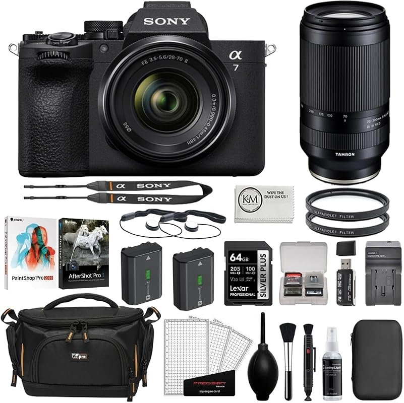 Sony a7 IV Mirrorless Camera Bundle with 28-70mm II Lens, Tamron 70-30