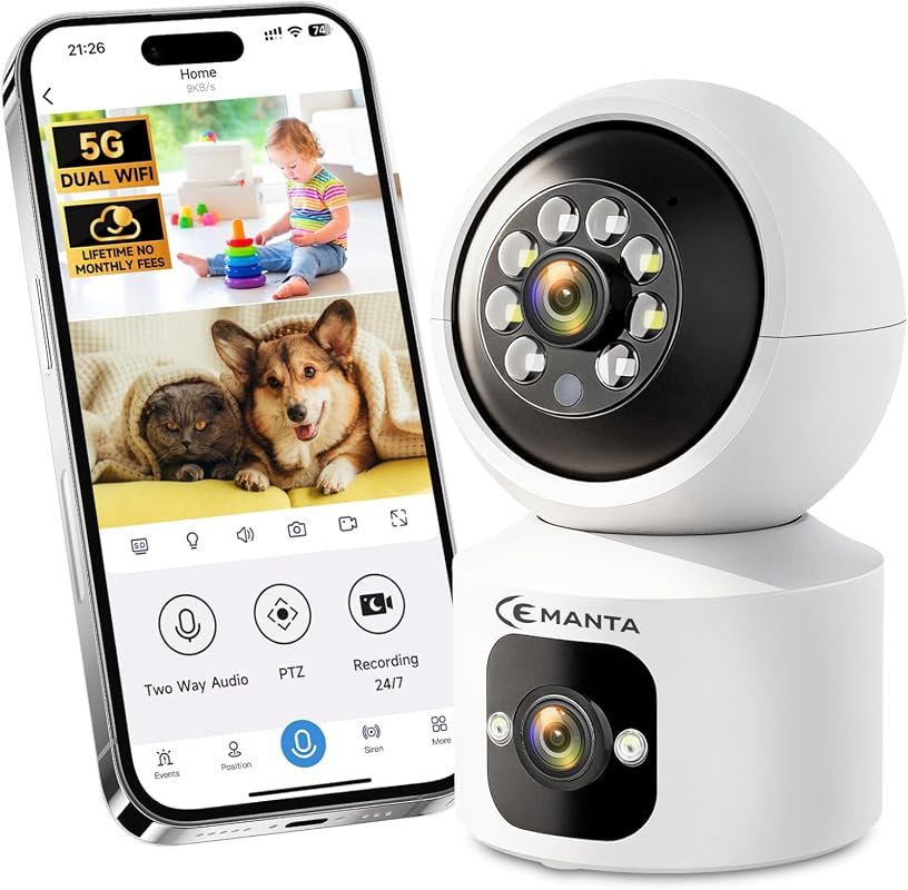 SecureCam 4MP Indoor Security Camera for Pets, Dogs, and Babies with F