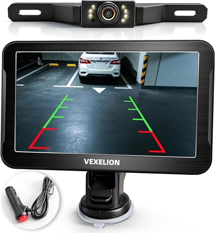 2K Backup Camera Kit with 7‑inch Wired Monitor, Zero‑Lag Transmission,