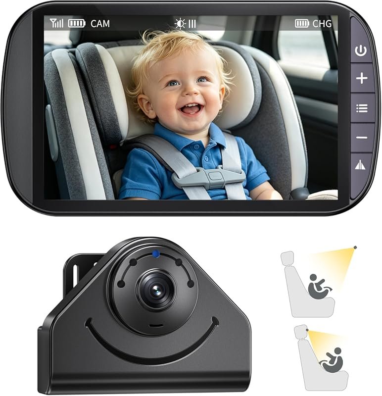 Wireless Baby Car Camera Monitor – USB & Battery Powered, Plug‑and‑Pla