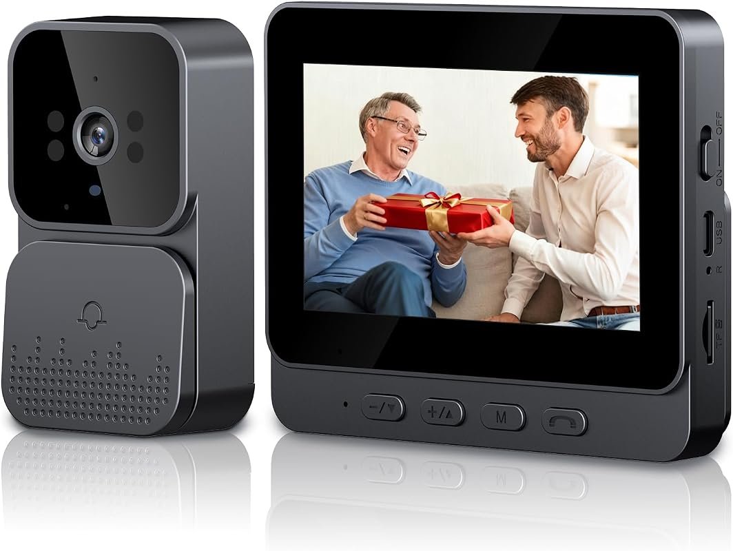 KEPEAK Wireless Doorbell Camera with Monitor, No Wi‑Fi or App, 2‑Way A