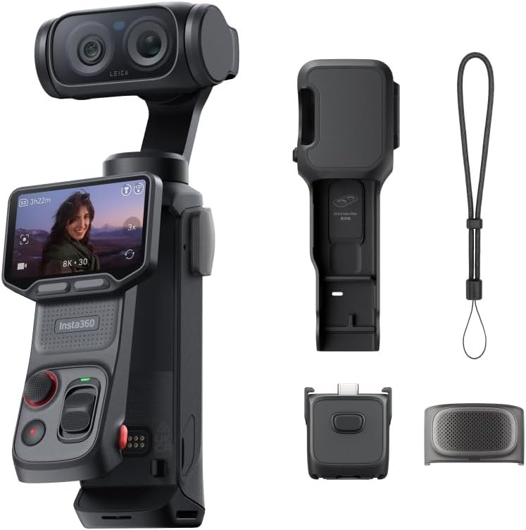 Insta360 Luna Ultra 8K vlogging camera, Leica lenses, 15× zoom, detach