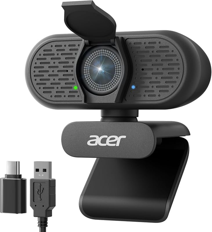 Acer A640 4K Webcam includes AI noise‑canceling microphone, delivering