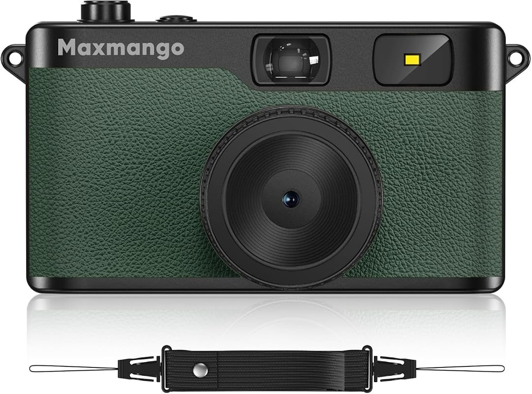Maxmango D53 Vintage Digital Camera 12MP screenless retro design with 