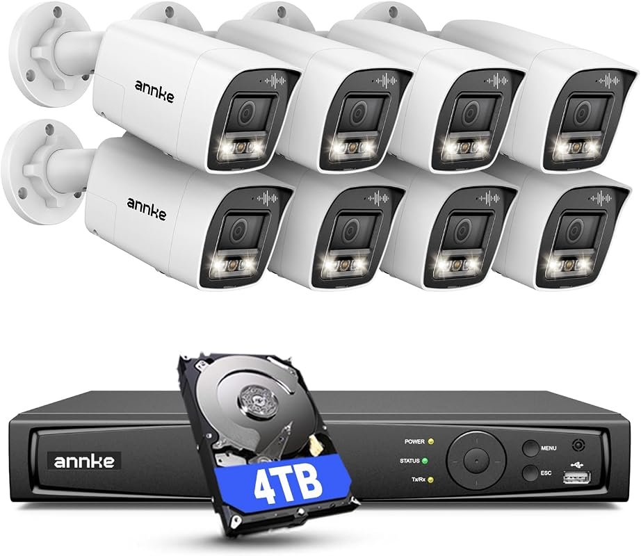 ANNKE 16-Channel 4K PoE Security Camera System featuring Two-Way Audio