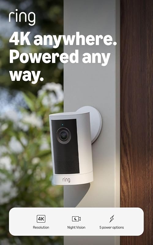 Ring Outdoor Cam 4K Plus battery camera delivers 4K video, night visio
