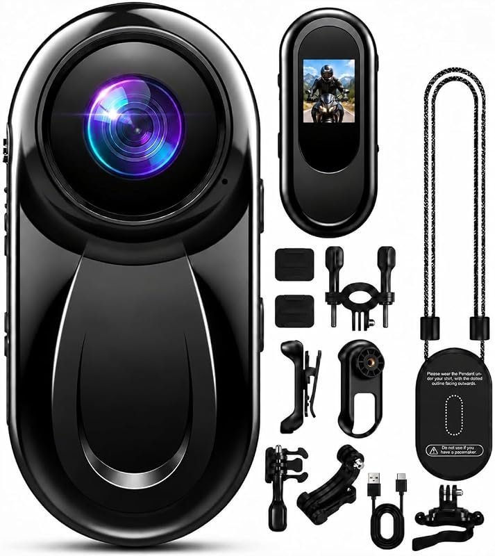Mini Body Camera 1080P – Thumb‑Size Action Cam with 512GB Storage, Per