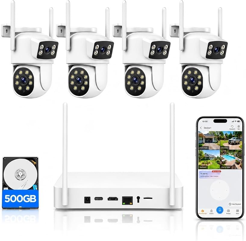 Camcamp Plug‑In Outdoor Security Camera, Easy Plug‑and‑Play Installati