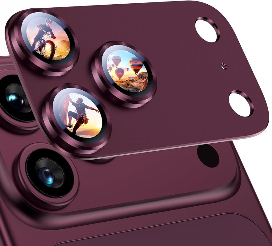 Uyiton iPhone 18 Pro Max Camera Lens Protector – Metal Frame with Scra