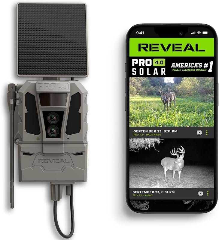 TACTACAM Reveal Pro 4.0 Solar Cellular Trail Camera with GPS, live vie