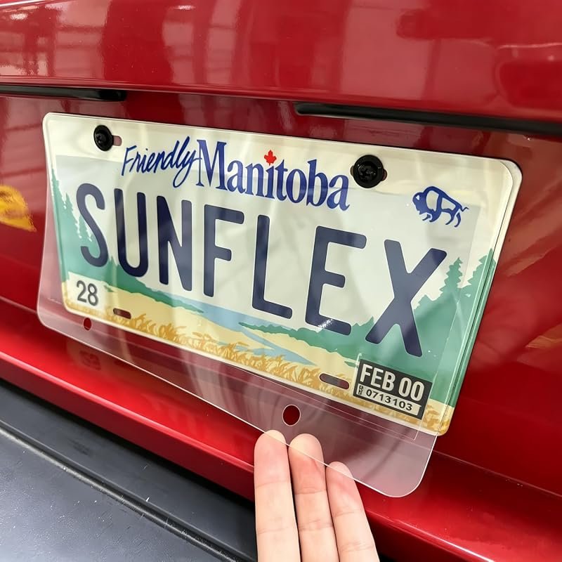High‑Tech Privacy License Plate Frame with Glare‑Reflective Transparent Shield