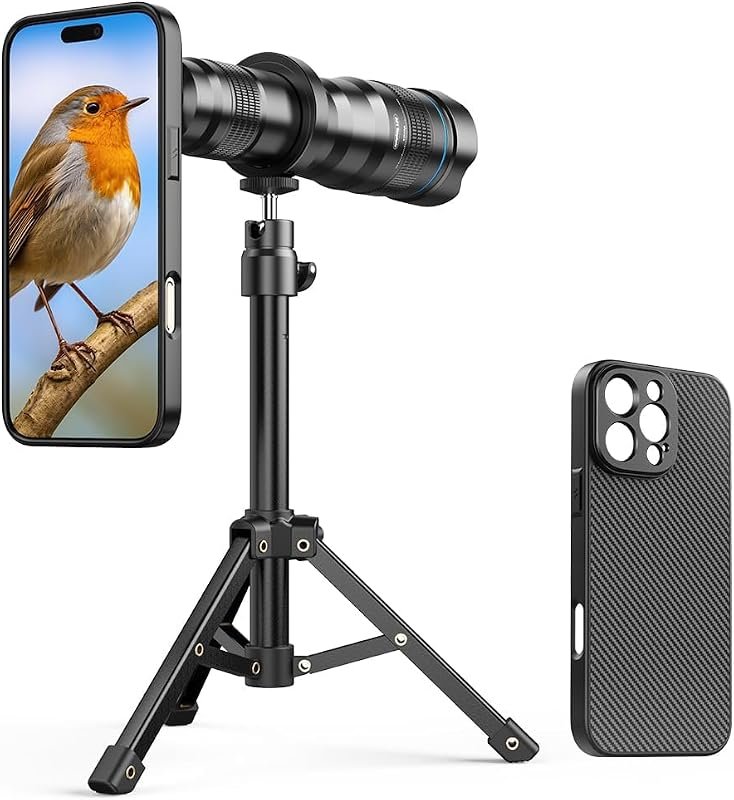 APEXEL 36X Telephoto Lens for iPhone 16 Pro Max – Kit includes metal t
