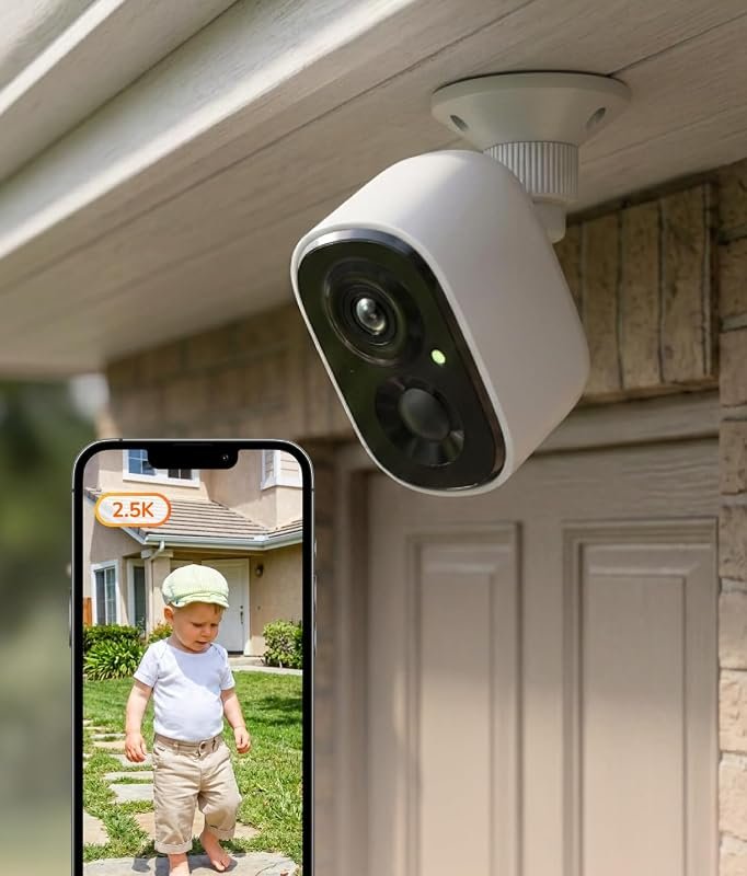 SensForge 2.5K Outdoor Wireless Battery‑Powered Security Camera with M