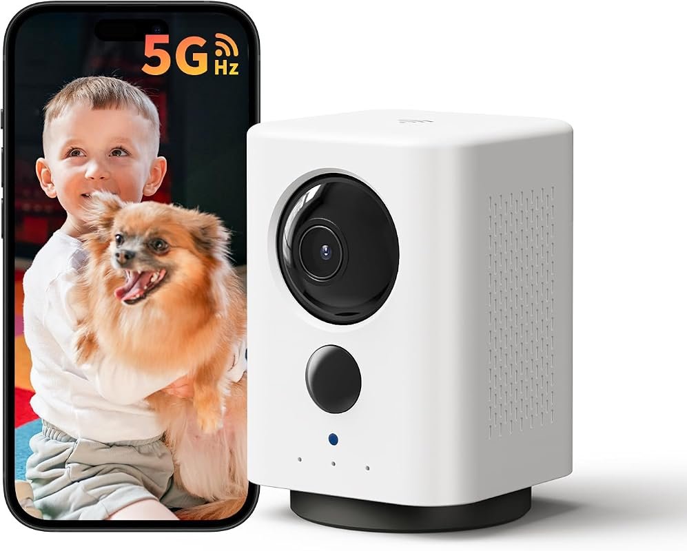 Wireless Indoor Camera – Battery‑Powered 2K Live View, Dual‑Band 5G/2.