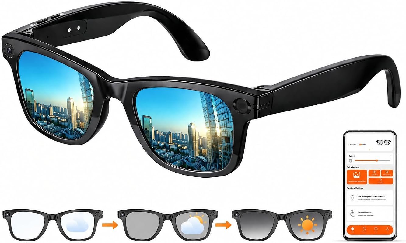 Mingtawn AI Smart 4K Recording Glasses with 800W Anti‑Shake Camera, Id