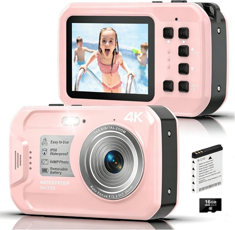 16‑Foot floatable underwater camera offers 4K video, 64 MP photos, 16×