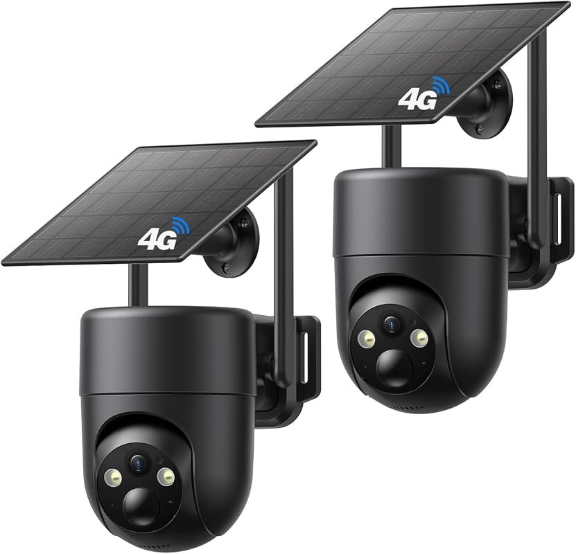 Oculview 4G LTE 2‑Pack Camera – Off‑Grid Solar, 2K Night Vision, 360°
