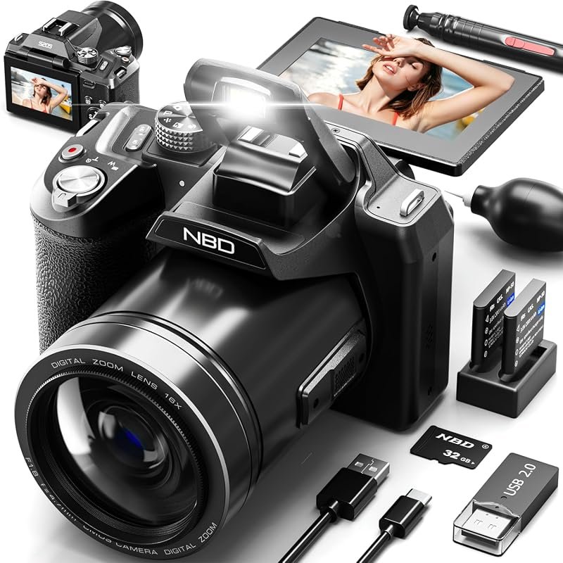 8K 64MP Professional Digital Camera in Black – High‑Resolution Photogr