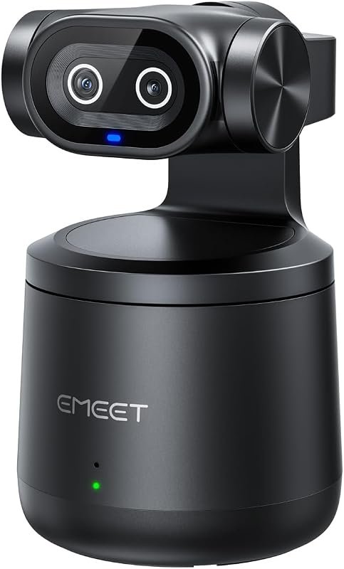 EMEET PIXY Wireless 4K Dual‑Lens Camera with AI Tracking, Real‑Time St