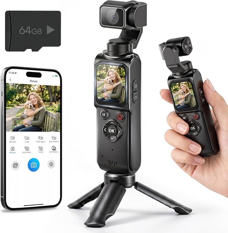 4K Portable Vlogging Camera – 75MP pocket sensor with Wi‑FI connectivi