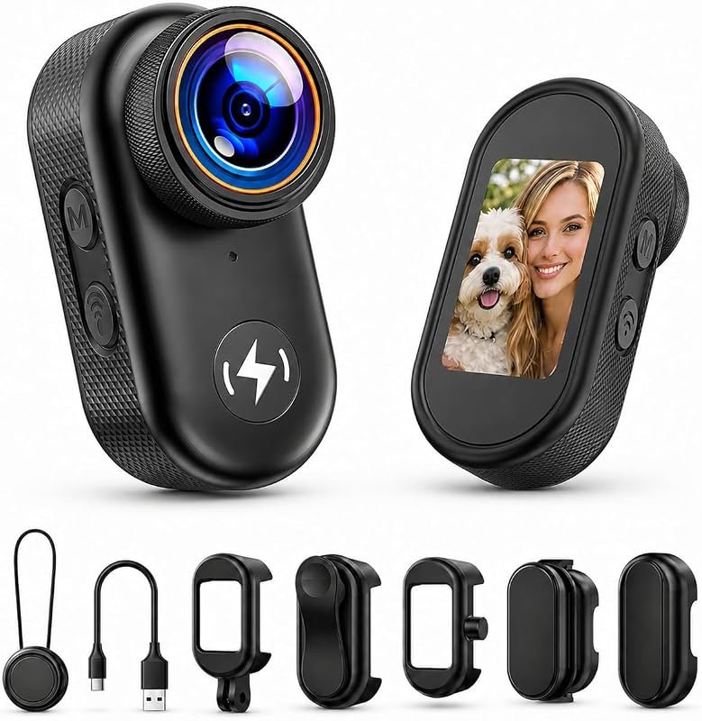 4K Mini Body Camera with 64 GB Card, WiFi, 1.47