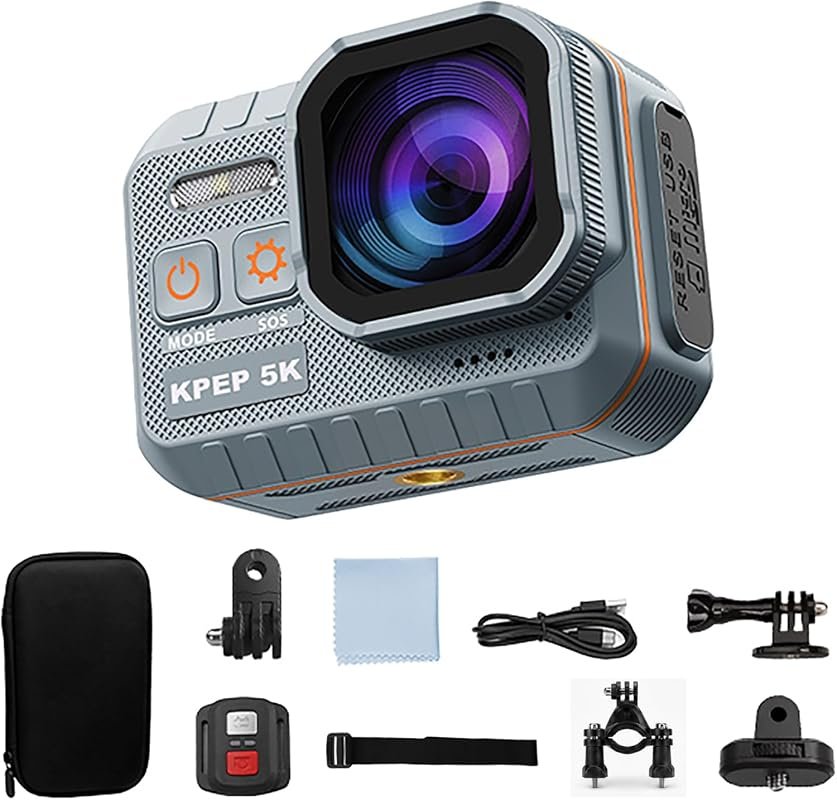 KPEP 5K Action Camera offers 50MP photos, 5K 30FPS video, IP68 waterpr