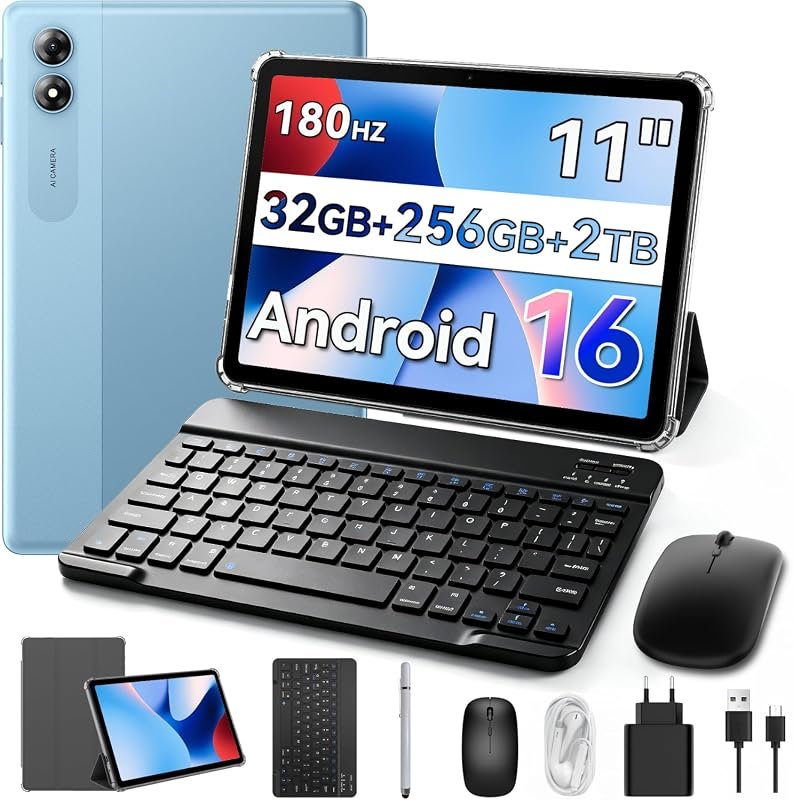 11‑inch FHD Android 16 Tablet featuring Gemini AI, 32 GB RAM and 256 G