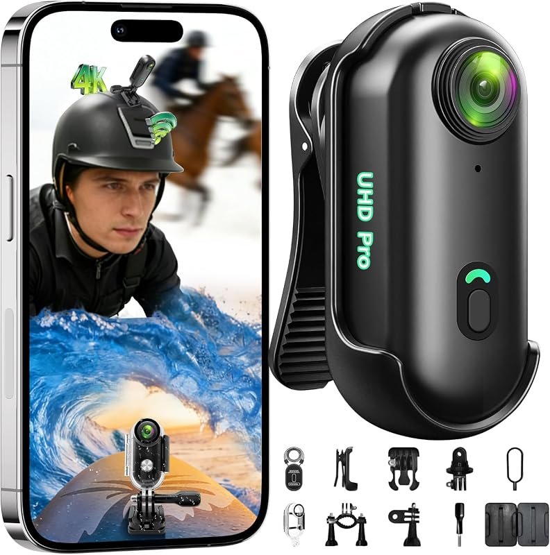 4K Mini Body Camera – Compact vlogging and underwater cam with Wi‑Fi s