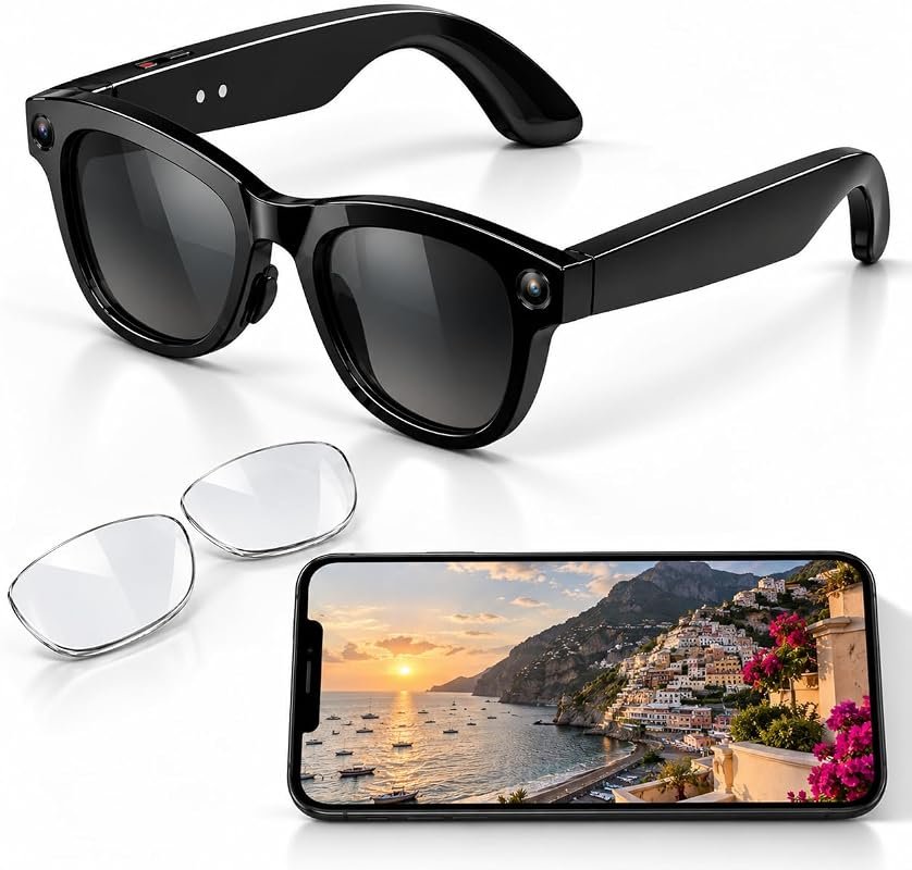 AI Smart Glasses with 8MP 4K Video Recording – High‑Resolution Photo a