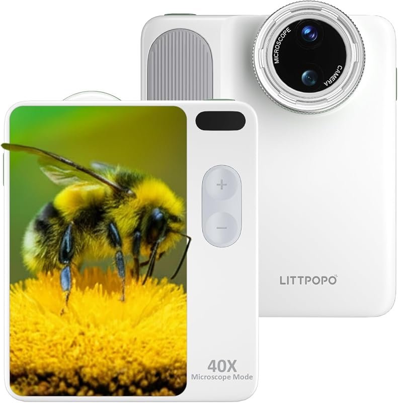 MicroCam X1 V2 Digital Camera in White Featuring 40X Microscope Mode f