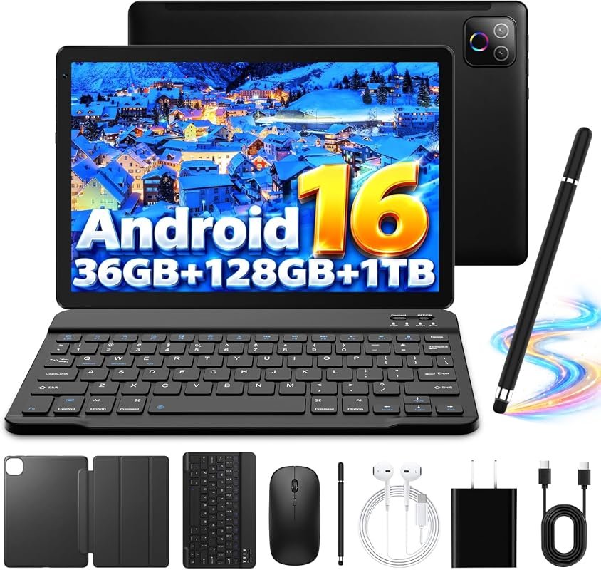 10‑inch Android 16 Tablet powered by Octa‑Core processor, 36 GB RAM, 1